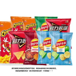 乐事 薯片组合装 奇多牛排鸡翅芝士麻辣锅气泡味 596g 9件