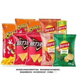 乐事 薯片组合装 黄瓜+奇多牛排+烧烤+多力芝士+鱿鱼+火鸡面 665g