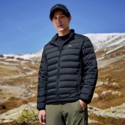 拓路者 轻薄羽绒服男士秋冬户外连帽保暖90鸭绒内胆短款羽绒外套