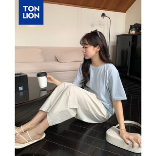 唐狮 2026夏女休闲裤 杏色 M