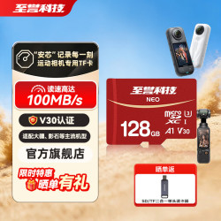 至誉科技 NEO系列 高速 TF 卡 A1 应用性能 写速80MB/s行车记录仪监控摄像头存储卡128GB（写入速度80MB/s）