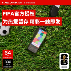 闪迪 口哨外形 Type-C接口U盘FIFA World Cup2026™世界杯授权 足球风情 64GB 口哨型U盘 Type-C接口