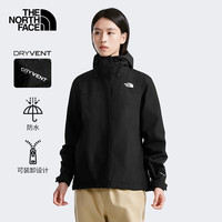 户外徒步：北面 三合一冲锋衣女户外防风防水修身保暖抓绒 8CK3 JK3 S