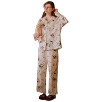 GUKOO/果壳 史努比联名纯棉翻领开衫家居服套装 男款 2XL
