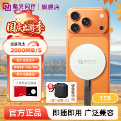 紫光闪存 固态移动硬盘1tb容量高速N2系列PSSD  C1银1TB  磁吸2000MB/s 外盒稍磨损