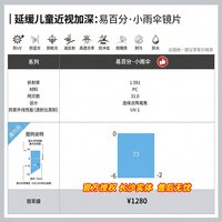 万新 易百分小雨伞青少年学生儿童延缓近视多点离焦定制配镜片2片