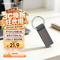 喜存8GB USB2.0 U盘 金属招标投标办公车载u盘 小巧迷你型便携防水电脑大容量稳定读写优盘 TU20