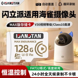 存储卡128G适用海雀智能摄像头内存卡fat32格式tf卡U3高速Class10监控专用卡循环录制Micro sd卡