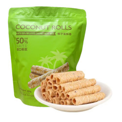 鹭林 椰香脆卷200g 厦门特产椰子卷蛋卷休闲零食品饼干糕点点心