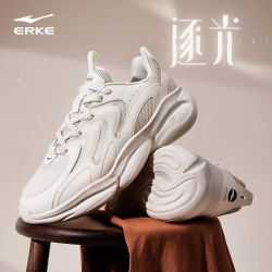 鸿星尔克 逐光户外运动鞋女春季学生校园休闲老爹鞋透气面包鞋女