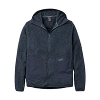 户外徒步：Rab Buckstone男士保暖撞色抓绒衣宽松连帽衫运动上衣 QFG-46