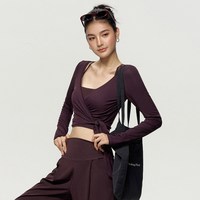 移动端：Dcw 系带瑜伽外套女士健身房训练服罩衫早秋新款高级感普拉提套装
