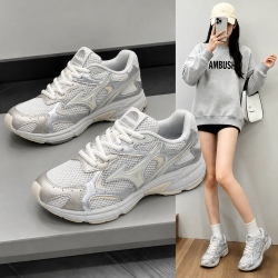 美津浓 男鞋女鞋 2026秋季新款SPEED 2K运动鞋轻便透气缓震训练跑步鞋 D1GH2229-20 / 米杏色 37