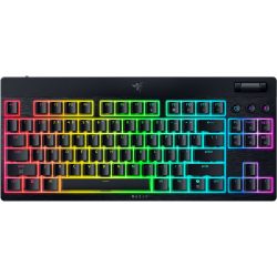 雷蛇 BlackWidow V4 Tenkeyless HyperSpeed绿色开关,美式布局