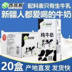 西域春 新疆西域春黑砖纯牛奶常温老人学生儿童206g*20盒
