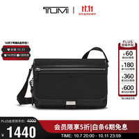 TUMI 男士翻盖单肩斜挎包 黑色