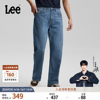 Lee 26春夏五袋款762宽松直筒牛仔裤中蓝色男潮 中蓝色 28