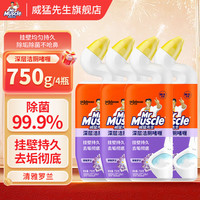 清洁收纳:榄菊 威猛先生(Mr Muscle)洁厕液清雅罗兰香氛750g大瓶家用马桶除垢留香减少异味 清雅罗兰 750g*4瓶