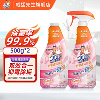 威猛先生 浴室清洁剂500g气味清新墙面玻璃瓷砖清洗剂去污除菌 超市同款 浴室清洁500g+500g（铃兰玫瑰）