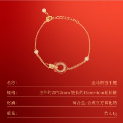 朱炳仁 铜金马衔吉系列首饰马年本命年精致项链手链送女友礼物