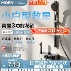 摩恩 19233 大置物平台自洁除垢 枪灰 花洒套装