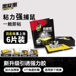 black swirl-wind 粘鼠板6片装强力老鼠贴克星灭鼠老鼠胶笼捕鼠器家用一窝