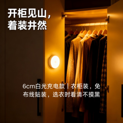 艾勒丝汀 夜间老人婴儿喂奶人体智能感应灯  顶配款感应白光+常亮带开关 护眼柔
