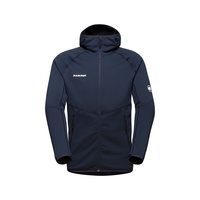 户外徒步：Mammut 猛犸象 男式 Aconcagua ML 连帽夹克,海洋色,L 码