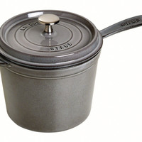 宅家食光：staub 珐宝 Fonte 煮锅 铸铁 石墨灰 18厘米