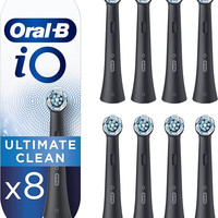 Oral-B 欧乐B 电动牙刷头 iO终极清洁刷头 尼龙刷毛 成人适用 中等硬度 8支装 黑色