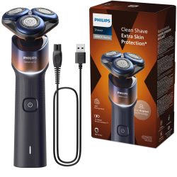 Philips 飞利浦 Shaver 系列 5000X 电动剃须刀 适用于干湿两用剃须 Skin Protect 技术 灵活 360 度剃须刀头 1 小时充电 / 5 分钟快速充电(型号 X5012/00)
