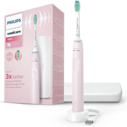 Philips 飞利浦 Sonicare 3100 系列声波电动牙刷，带压力传感器和 BrushSync 更换提醒，HX3673/11，Sugar Rose
