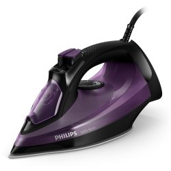 Philips 飞利浦 蒸汽熨斗 5000 系列 DST5030/80-2.400W,恒定蒸汽输出45克/分钟,180克蒸汽喷射,SteamGlide Plus底板,垂直蒸汽,紫色/黑色