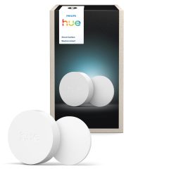 Philips 飞利浦 Hue 无线智能灯开关按钮,白色 - 1 件装 - 便携式和电池供电 - 居控制 - 需要色调桥接 - 简单,无需电线安装