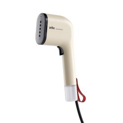 Braun 博朗 QuickStyle 3 GS3012BG,小巧轻便的蒸锅,快速加热蒸锅,蒸汽20克/分钟,可拆卸70毫升水箱,耐热袋,1100W,米色