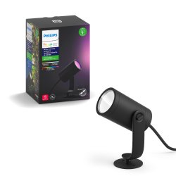 Philips Hue LED智能射灯 户外庭院景观灯 WiFi语音调光变色 防水地插式 黑色
