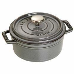 STAUB 珐宝 迷你铸铁珐琅小煲仔 12cm灰色 0.4L 电磁炉通用 炖煮烹饪专用 手洗保养