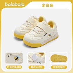 巴拉巴拉 童鞋宝宝板鞋低帮板鞋男童小白鞋秋季婴儿鞋子儿童休闲鞋