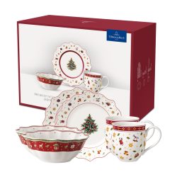 Villeroy &amp; Boch 德国唯宝 玩具的喜悦系列 优质搪瓷餐具6件套 适用于双人早餐，白色/红色