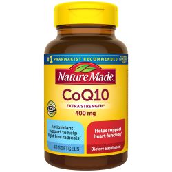 Nature Made 辅酶Q10 400毫克,支持心脏健康的膳食补充剂,40粒软胶囊,40天供应量