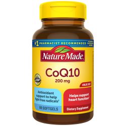 Nature Made 辅酶Q10 200毫克,支持心脏健康的膳食补充剂,80粒软胶囊,80天供应量