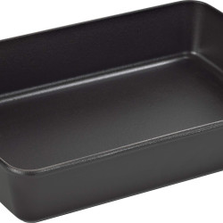 STAUB 珐宝 铸铁烤盘 长方形烘焙模具 3.15L大容量 黑色 烤箱适用 多功能烹饪器皿