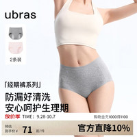 Ubras 26新款经期裤内裤女士加长底裆安全防侧漏中高腰姨妈期专用卫生裤