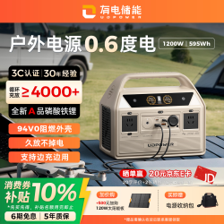 UDPOWER 有电储能户外移动电源220V大容量便携自驾露营车载应急备用储能电池0.6度电 白色CC0600