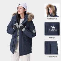 骆驼 90%绒 毛领 工装 女士羽绒服