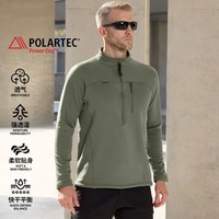 户外徒步：51783 明戚Polartec保暖抓绒衣男立领半拉链透气轻量套头春秋上衣