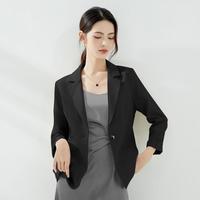 DEBRAND 秋季休闲西装女外套女九分袖OL经典西服女式西服女