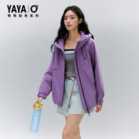 YAYA 鸭鸭轻壳系列女羽绒服 2026秋冬新款 珠光米色