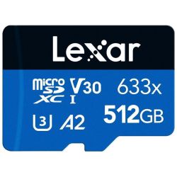 雷克沙 512G内存卡TF卡手机监控行车记录仪存储卡MicroSD卡 633x