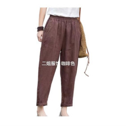 十二色亚麻休闲裤98218（裤长88 臀围114 脚口35）